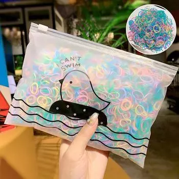 2019 Новое поступление Детские аксессуары для волос конфетного цвета Красивые эластичные подарки для девочек Милые 1000 шт./упак. Изящная высококачественная резинка для волос с хвостиком 1