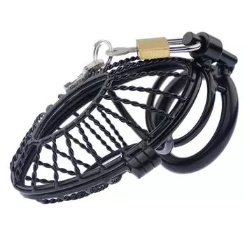 2019 Новый металлический замок целомудрия мужской сексуальный клетка для птиц гимнастический замок металл золотой металл 40