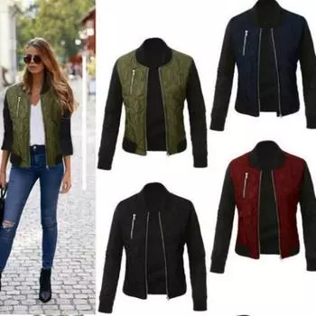 2019 весна осень зима модная куртка женская лоскутная повседневная куртка с длинным рукавом плюс размер 3XL XXL чёрный