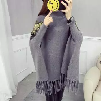 2019 женский модный осенне-зимний теплый с v-образным вырезом повседневный свободный свитер с запахом и качелями, вязаные топы One Size серый