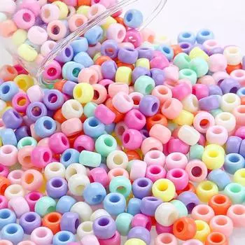 201/600 шт. Акриловые Макарон Цветные Бусины Декоративные Бусины DIY Браслет Ожерелье Серьги Брелок Цепочка для Ноги Цепочка для Телефона 201pcs