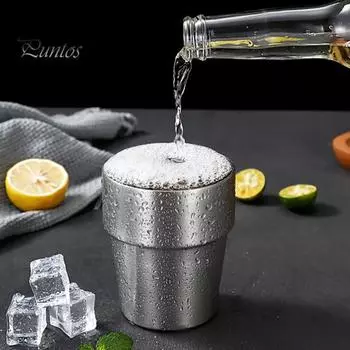 201 Нержавеющая стальная чашка, штабелируемая кружка для питья, двойная стенка, вакуумная изоляция, кофейная чашка, многоразовая посуда для питья, для дома, кемпинга, активного отдыха на природе S B