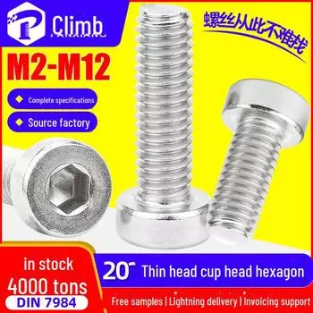 201 Нержавеющая сталь Тонкая головка Шестигранный винт/Болт M3 M4 M5 M6 M8 M2*3