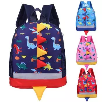2020 New Dinosaur Children s Schoolbag Cross-border Kindergarten Baby Backpack Anti-lost
