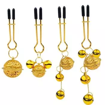 2020 Новый Сексуальный Зажим для Сосков Взрослые Принадлежности Дворцовый Колокольчик Колокольчик Зажим для Сосков Подвеска Золото Single Bell