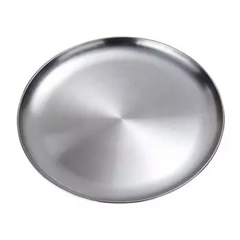 2020 Новая плоская тарелка из нержавеющей стали с изоляцией, толстая тарелка для шведского стола для барбекю, кухонных принадлежностей, пасты 17x12x1.5 cm