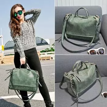 2020 новая женская сумка через плечо кожаная винтажная мотоциклетная сумка через плечо None синий