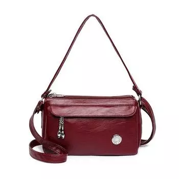 2020 Новая женская сумка, роскошная дизайнерская сумка через плечо, повседневная модная женская сумка, однотонная женская сумка из искусственной кожи чёрный