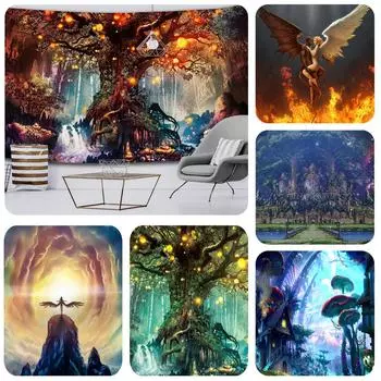 2020 Новый гобелен с рождественскими елками, настенный подвесной рождественский день, подвесная ткань, декоративная ткань для сцены, настенная ткань, несколько размеров 95x70CM