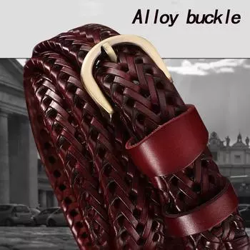 2020 новый мужской кожаный ремень ручной работы, повседневный дикий простой ремень Tide 120cm чёрный