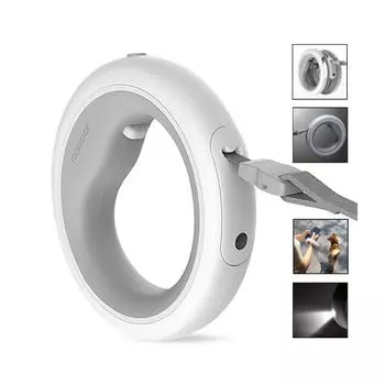 2020 обновленное выдвижное кольцо для поводка для домашних животных MOESTAR, гибкая тяговая веревка для собак длиной 3,0 м, ошейник для домашних животных, светодиодный ночник, веревка для ходьбы серый