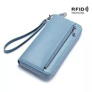 2020 RFID-щетка с защитой от кражи, кожаная длинная сумка для паспорта, ручная сумка A