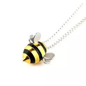 2020 Серьги-цепочки в форме пчелы на ключицу, ожерелье с подвеской из стерлингового серебра 925 пробы