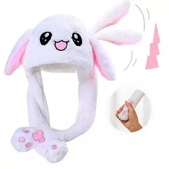 2020 Шапка с кроличьими ушками, суперплюс, бархатная, толстая, теплая, развлекательная, теплая, детская, подарочная, для мальчиков и девочек, подарочная, на день рождения, шапка Free size