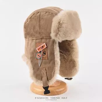 2020Бомберная шапка для мужчин и женщин, толстая теплая русская меховая шапка, модная мужская и женская зимняя шапка, черная серая ушанка, лыжная русская шапка One Size