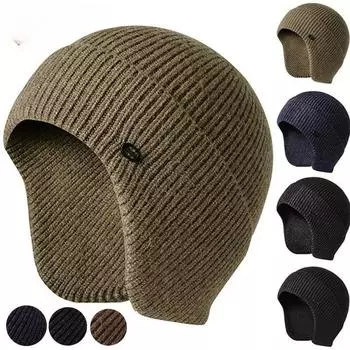 2020Имитация кролика бархат мужчины женщины унисекс зимняя шапка вязаная шерстяная шапка бини наушники защитные уши теплая термо велосипедная лыжная шапка