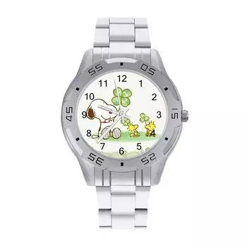 2021 Бизнес Сплав Snoopy Часы Мужчины Женщины 41MM Ремешок Из Нержавеющей Стали