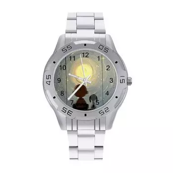 2021 Бизнес Сплав Snoopy Часы Мужчины Женщины 41MM Ремешок Из Нержавеющей Стали
