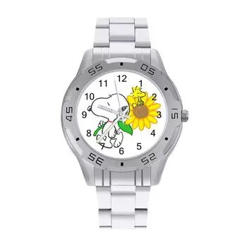 2021 Бизнес Сплав Snoopy Часы Мужчины Женщины 41MM Ремешок Из Нержавеющей Стали