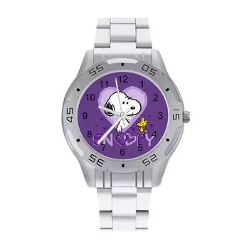2021 Бизнес Сплав Snoopy Часы Мужчины Женщины 41MM Ремешок Из Нержавеющей Стали