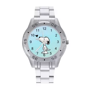 2021 Бизнес Сплав Snoopy Часы Мужчины Женщины 41MM Ремешок Из Нержавеющей Стали