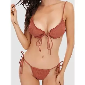 2021 большой раздельный купальник с лямками express pass wish купальник Amazon новый европейский и американский бикини S белый