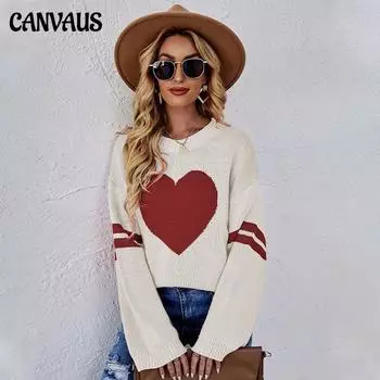 2021 европейские и американские осенне-зимние одинаковые новые женские свитера с круглым вырезом, модный пуловер, женский свитер любви S розовый