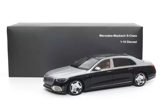 2021 Hightech Black Hightech Black готовый продукт, мини-автомобиль 820120 [Почти настоящий] 1/18 Mercedes-Maybach Mercedes-Maybach S-Class - - Серебристый/Обсидиан
