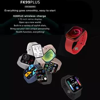 2021 Iwo FK99 Plus Смарт-часы 44 мм 1,75 дюйма Bluetooth Вызовы ЧСС