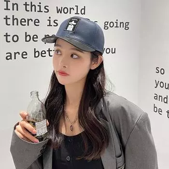 2021 кожаные бейсболки для женщин и мужчин из мягкой овечьей кожи для отдыха на открытом воздухе с утиным языком Gorra корейские молодежные солнцезащитные кепки Snapback для папы 56 58 cm Adjustable синий