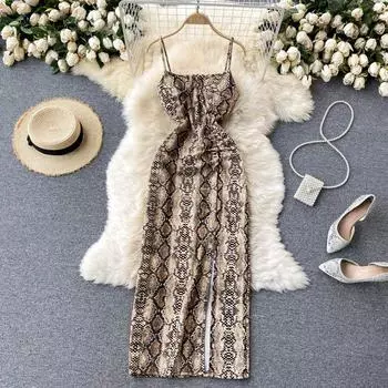 2021 летние новые женские платья M хаки