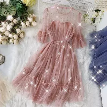 2021 летние новые женские платья One Size чёрный