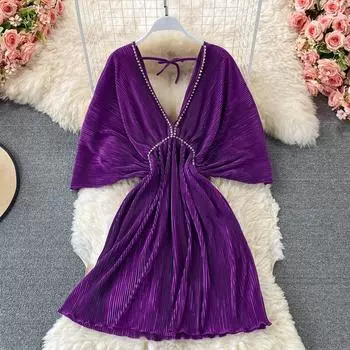 2021 летние новые женские платья One Size чёрный