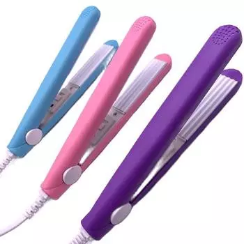2021 мини-утюжок для волос с розовой гофрированной пластиной, электрическая щипцы для завивки, инструменты для моделирования завитков EU