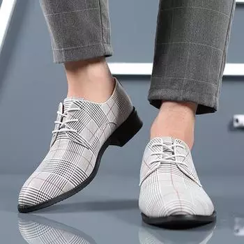 2021 Мода Тренд Бизнес Повседневная Обувь Плюс Размер Мужская Формальная Обувь Дизайнерская Обувь 38 серый