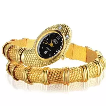 2021 модные женские часы со змеей, роскошные золотые часы-браслет, кварцевые часы из нержавеющей стали, женские часы Relogio Feminino CUSSI