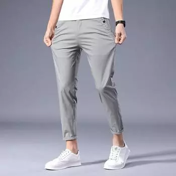 2021 Мужские повседневные брюки Slim Fit в корейском стиле - Four Seasons 34 (Waist 27) 160 lbs