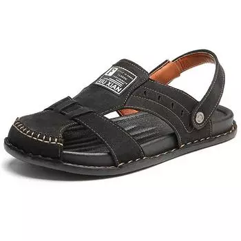 2021 new sandals men s summer outdoor casual cool slippers Korean version bag head soft sole men s beach shoes tide 38