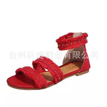 2021 new summer Amazon wish fairy wind open-toed Roman shoes seaside beach shoes women s sandals 35