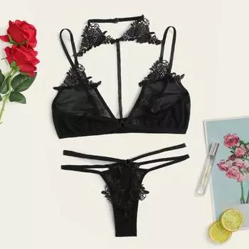 2021 Новое сексуальное женское белье Европейский и американский сексуальный сетчатый бюстгальтер S