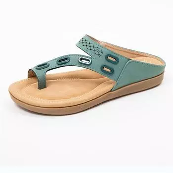 2021 Новые модные шлепанцы больших размеров женские тапочки массажные удобные пляжные туфли 35 зелёный