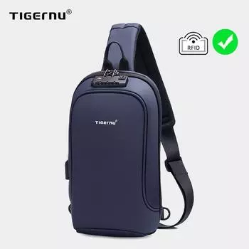 2021 Новые модные стильные мужские сумки Tigernu, повседневные брызгозащищенные нагрудные сумки, высококачественные сумки через плечо, мужские дорожные сумки на слинге для мужчин 18cm*10cm*34cm