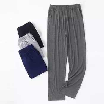 2021 Новые мужские и женские модальные пижамы для сна, летние повседневные брюки, брюки, мягкие высокие гибкие прямые брюки, домашняя одежда, пижамные брюки для сна L серый