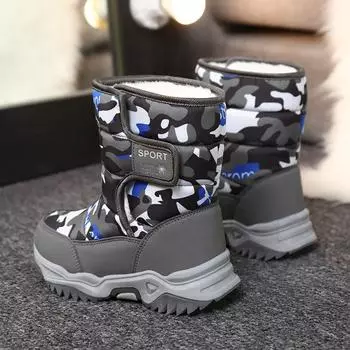 2021 осенне-зимние уличные теплые детские зимние ботинки для мальчиков и девочек, большой размер 26-38 38 красный