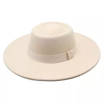 2021 Простая однотонная шерстяная шляпа с полями 9,5 см для мужчин и женщин на осень и зиму, теплая уличная шляпа с овальным кольцом M56-58cm коричневый