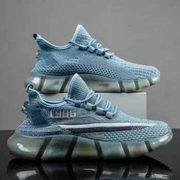 2021 сетчатые кроссовки мужские модные легкие дышащие кроссовки для бега теннисные туфли 39 синий