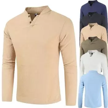 2021 Весна и лето Новая мода Мужская рубашка с длинными рукавами Сплошной цвет Повседневный топ M белый