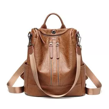 2021 весенне-летний новый модный женский рюкзак, удобный рюкзак из мягкой кожи, дорожная сумка для отдыха чёрный