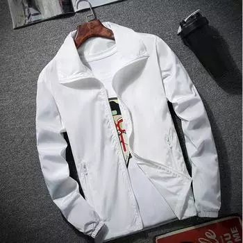 2021 весенняя новая мужская куртка с лацканами для велоспорта, повседневная свободная куртка на молнии, тонкая однотонная куртка для удобного бега L оранжевый