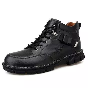 2021 winter new mid-help tooling boots men s large-size outdoor Martin boots foreign trade fashion handmade casual men s shoes 38
